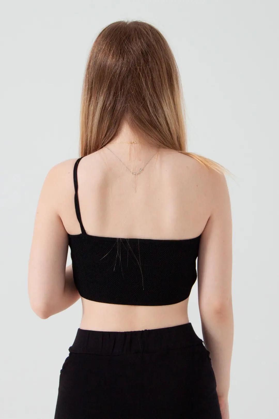Siyah Askılı Crop