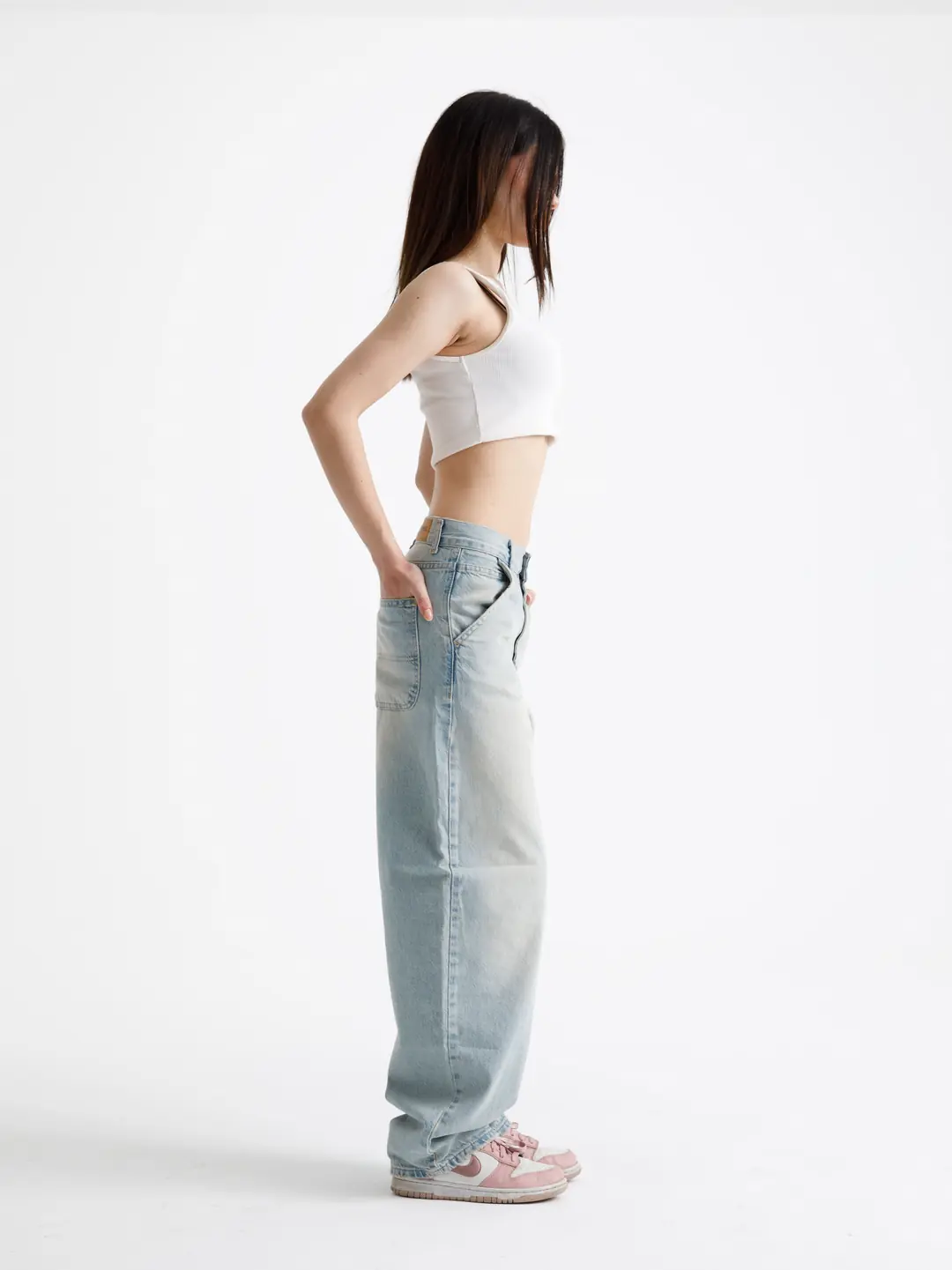 Açık Mavi Tint Skater Jean