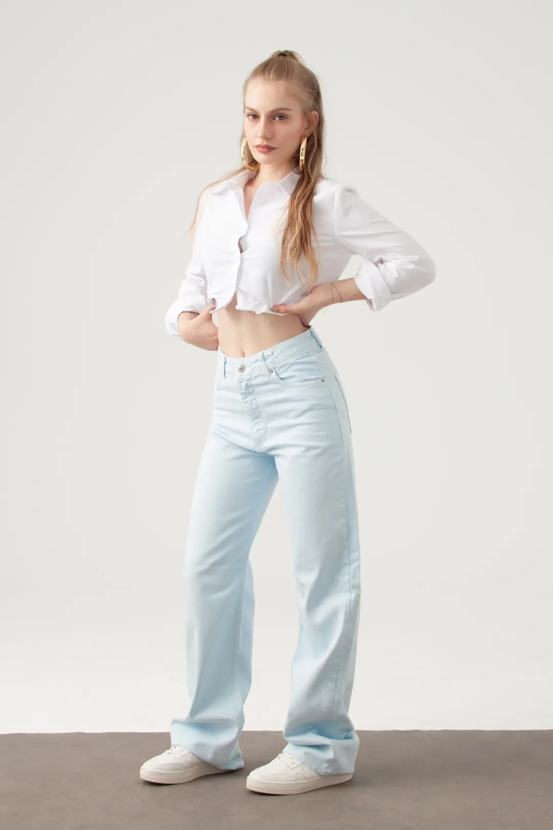 Bebek Mavisi Straight Jean