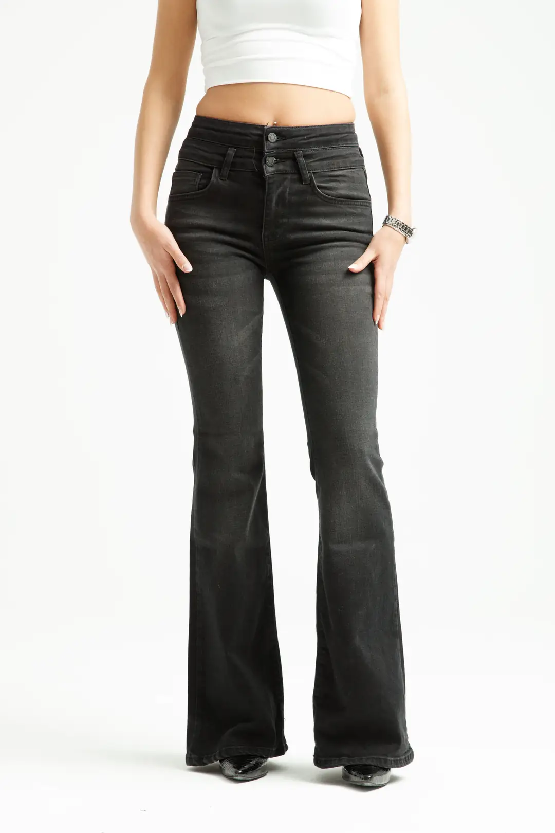 Antrasit Flare Jean