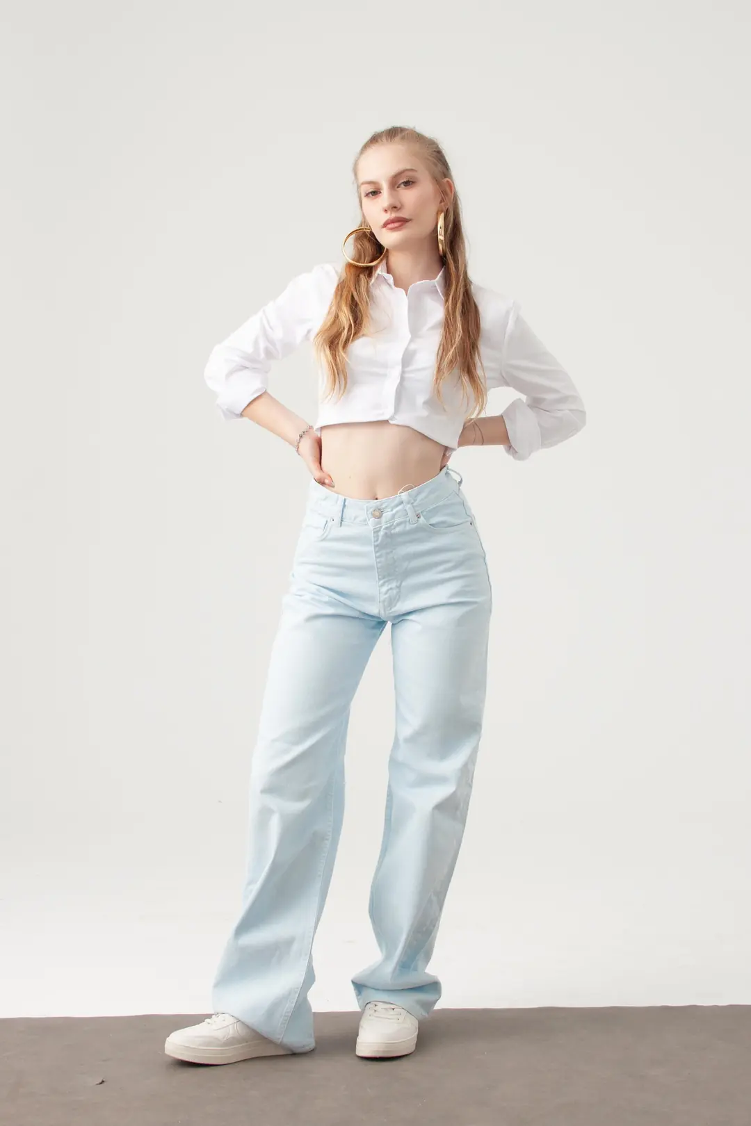 Bebek Mavisi Straight Jean