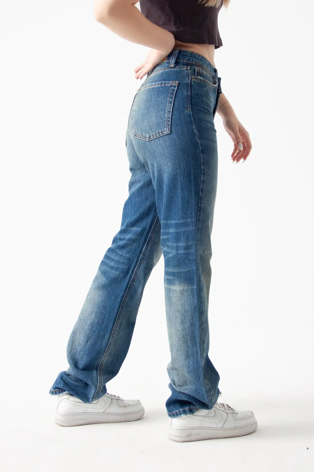 90's Vintage Viscon Kumaş Straight Jean