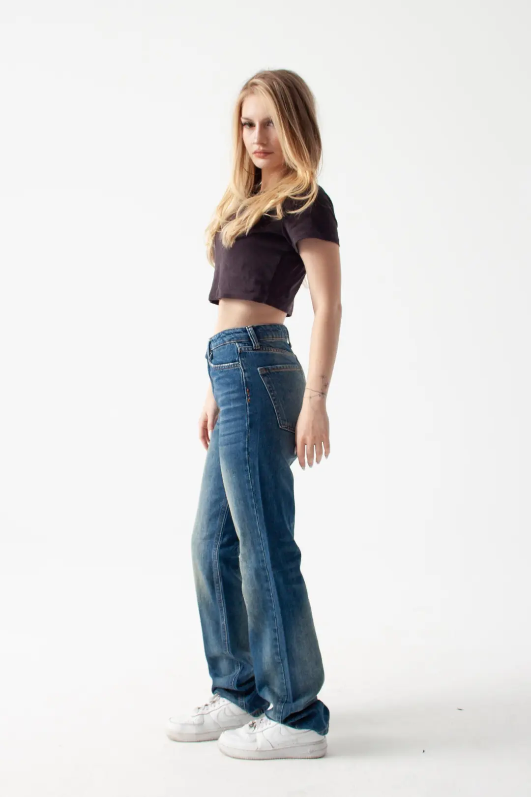 90's Vintage Viscon Kumaş Straight Jean