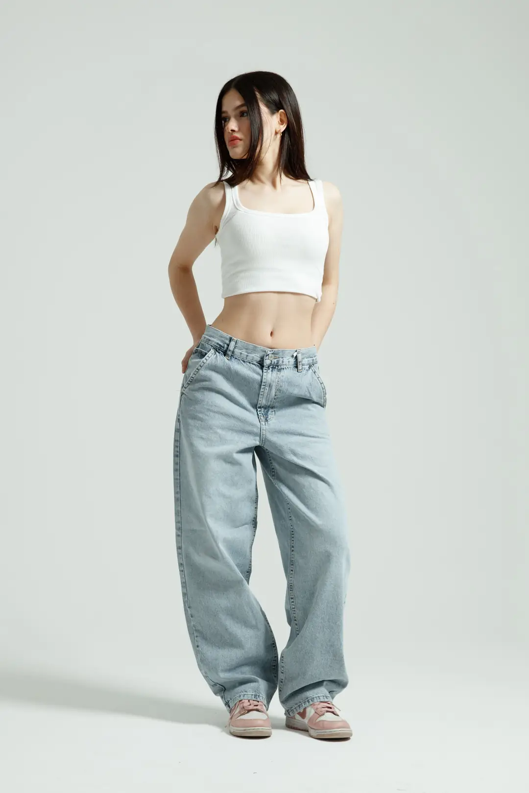 Buz Mavi Skater Jean