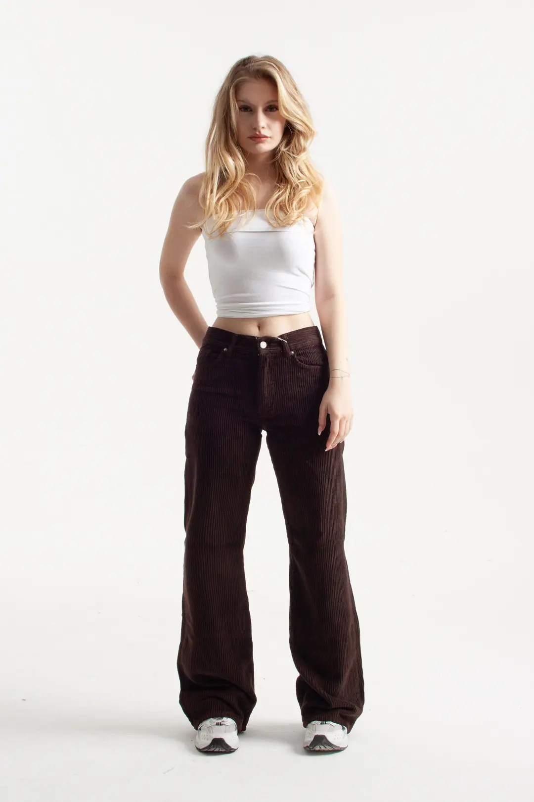 Kadife Kumaş Flare Jean