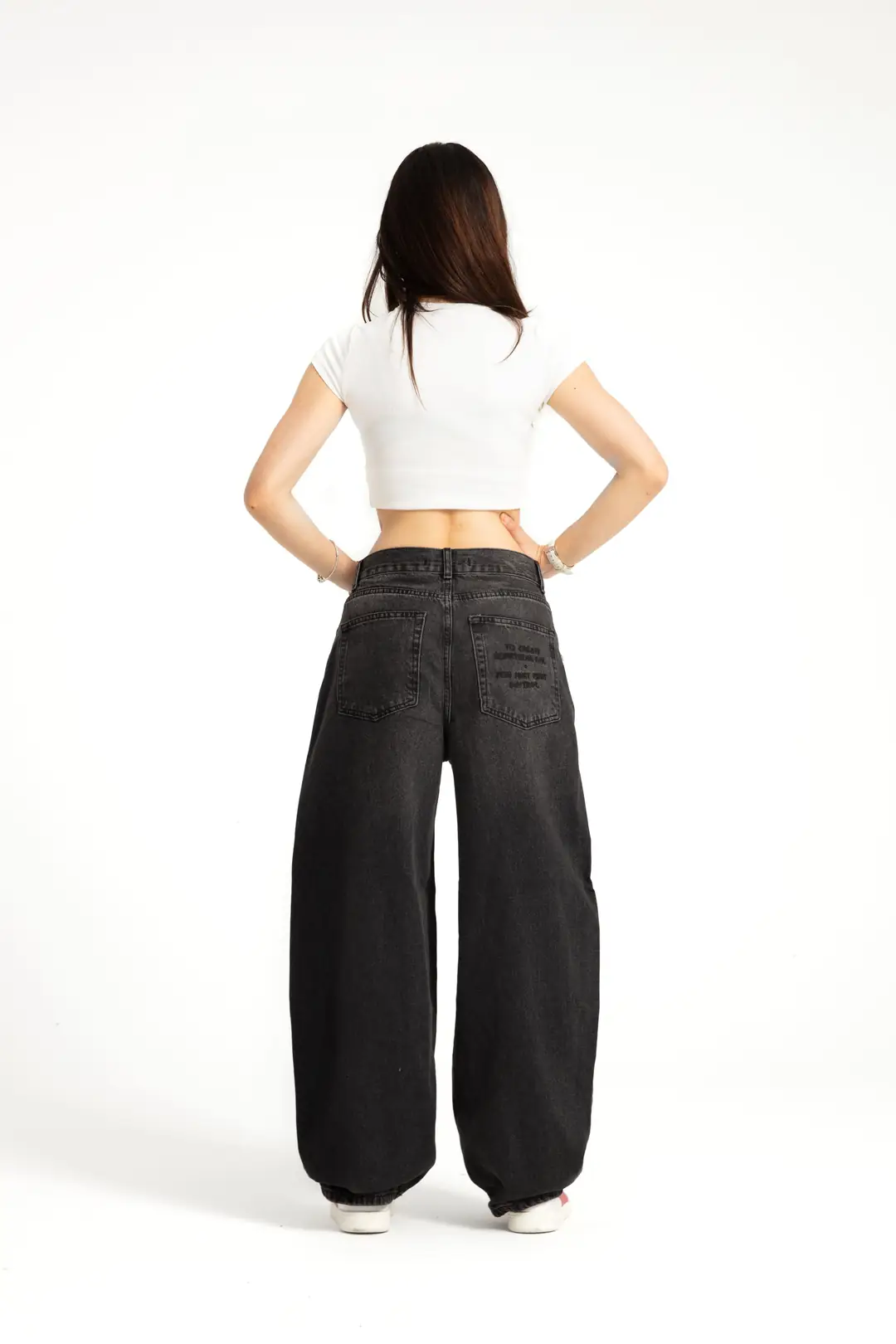 Antrasit Baggy Balloon Jean