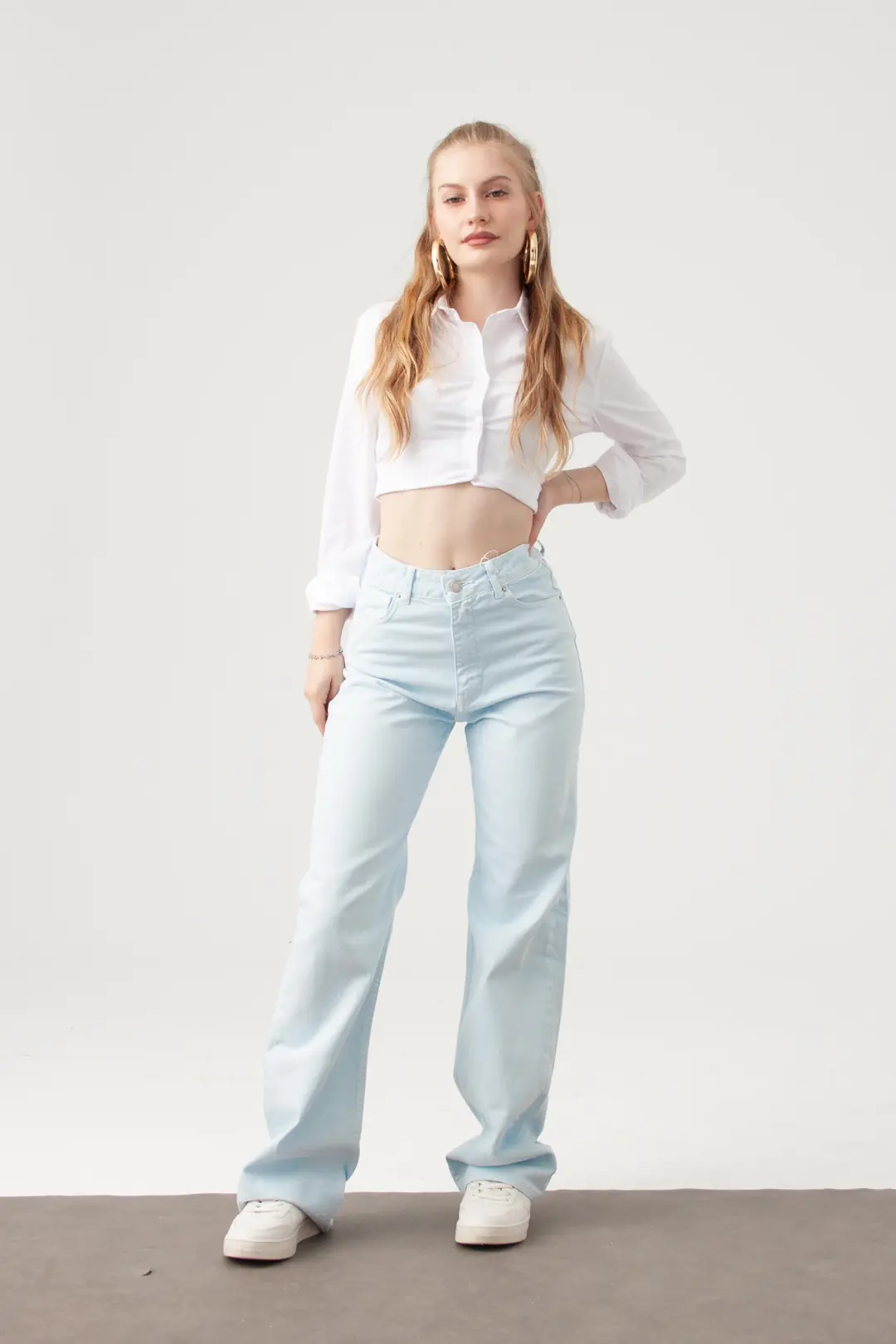 Bebek Mavisi Straight Jean