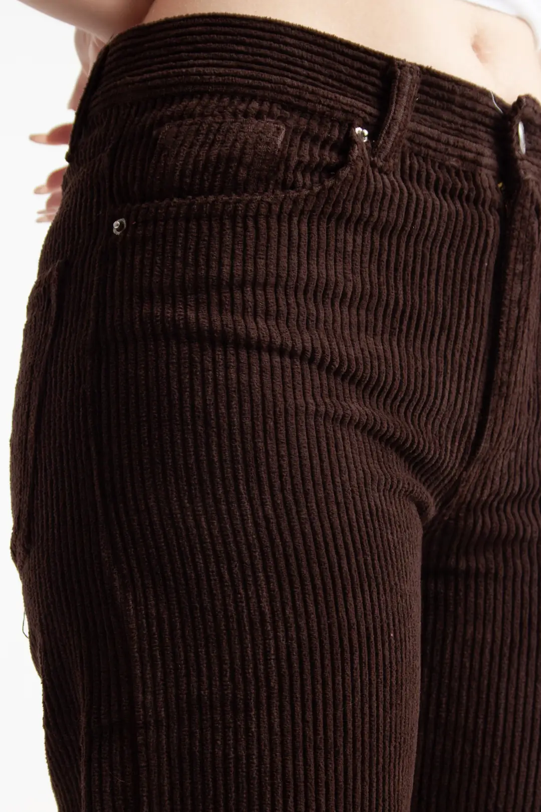 Kadife Kumaş Flare Jean