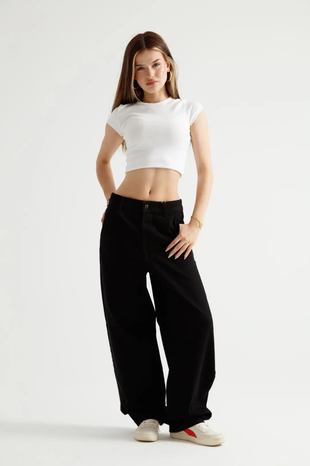 Siyah Skater Jean