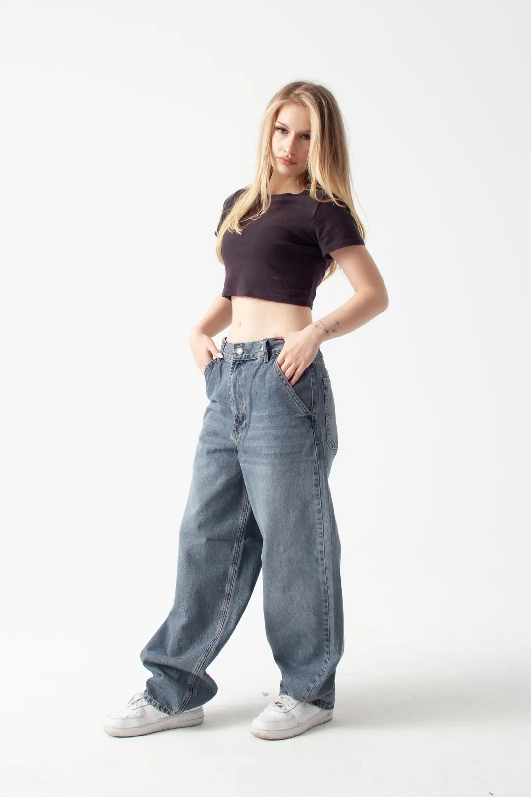 Soluk Mavi Skater Jean