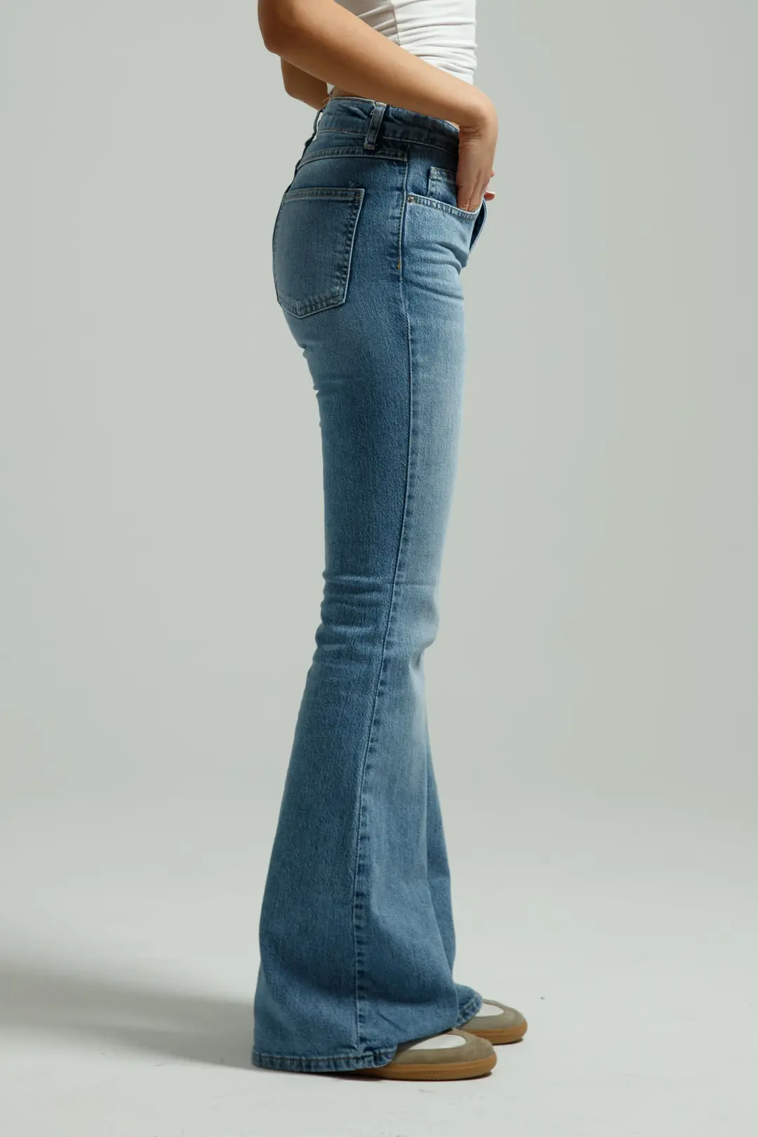 Buz Mavi Flare Jean