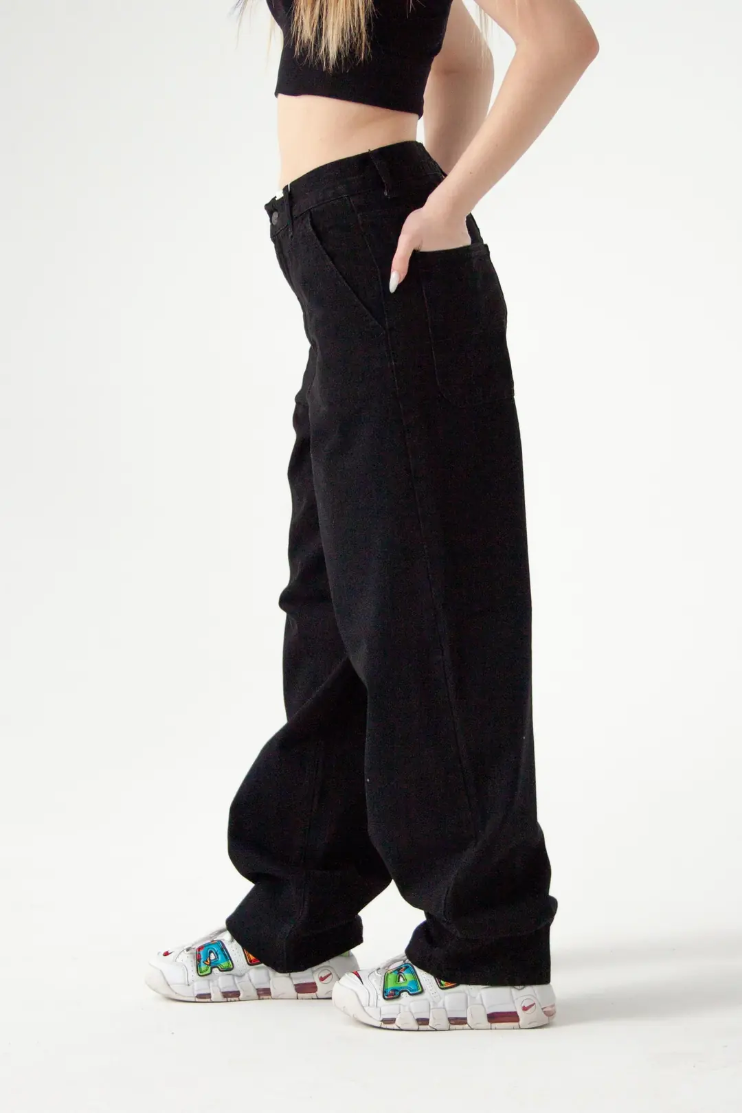 Siyah Skater Jean