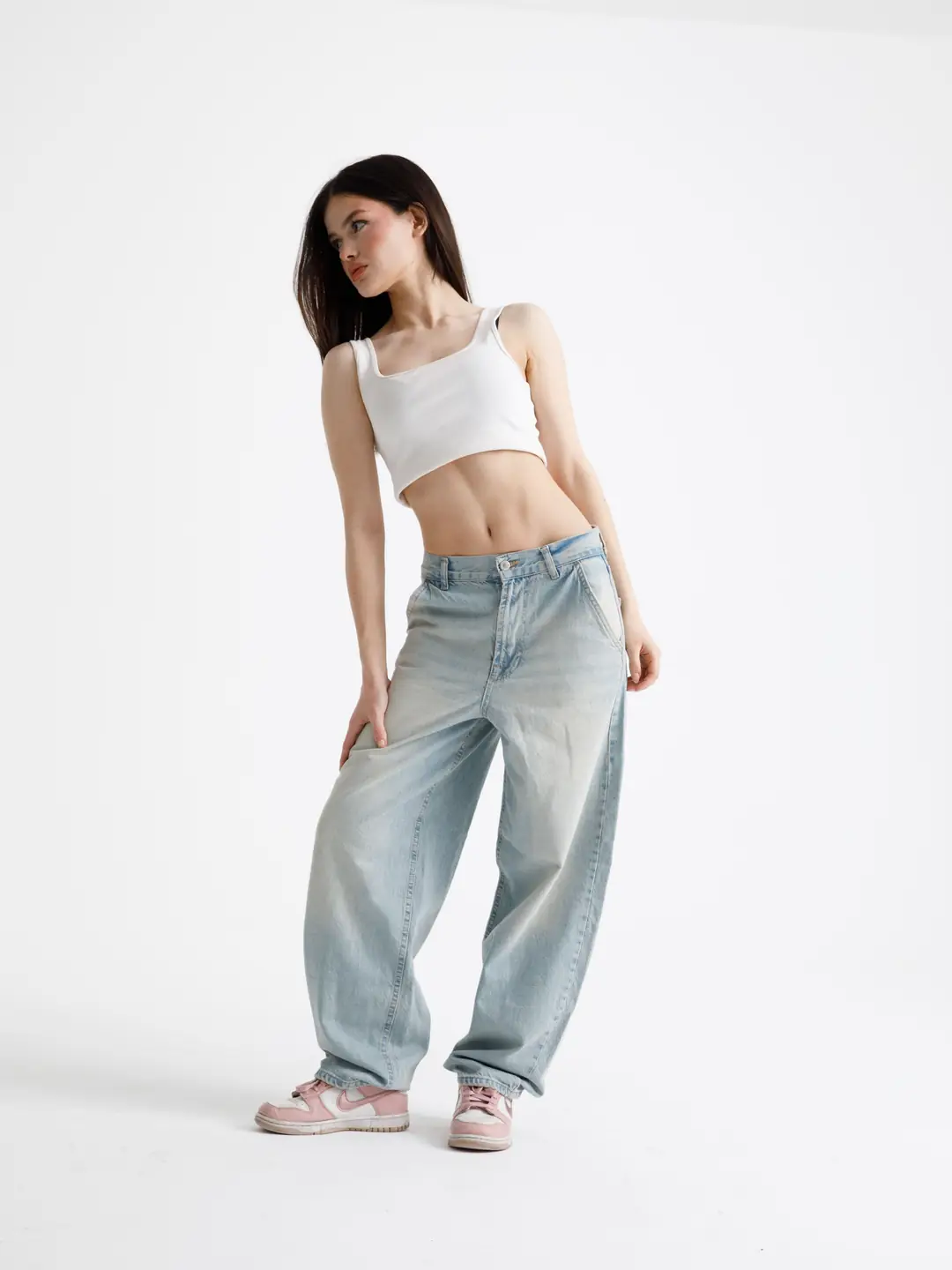 Açık Mavi Tint Skater Jean