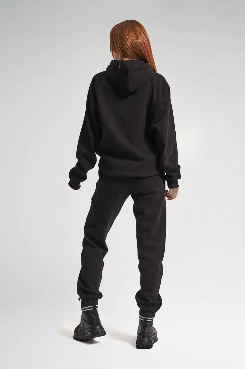 Unisex Siyah Oversize Eşofman Takımı