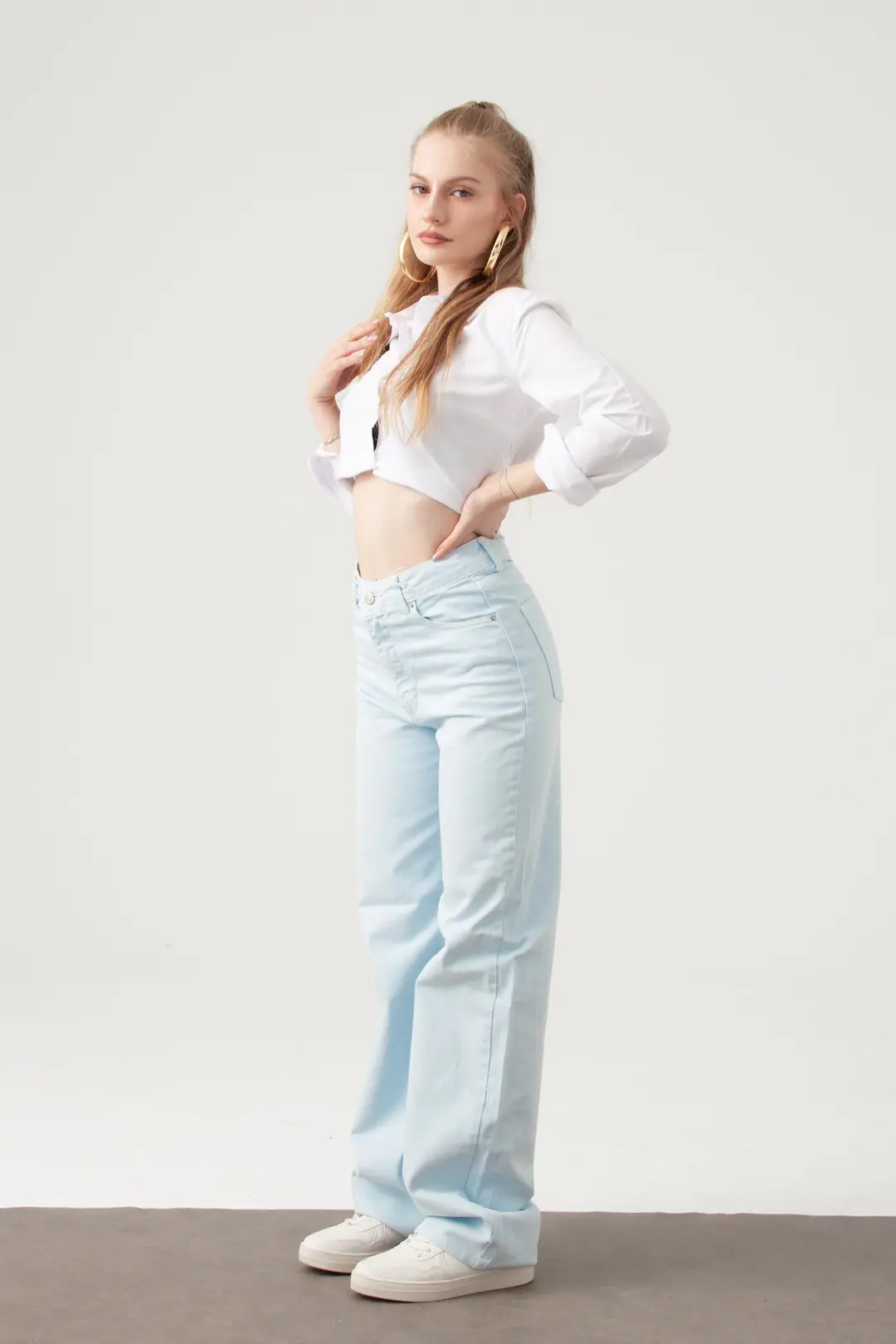 Bebek Mavisi Straight Jean