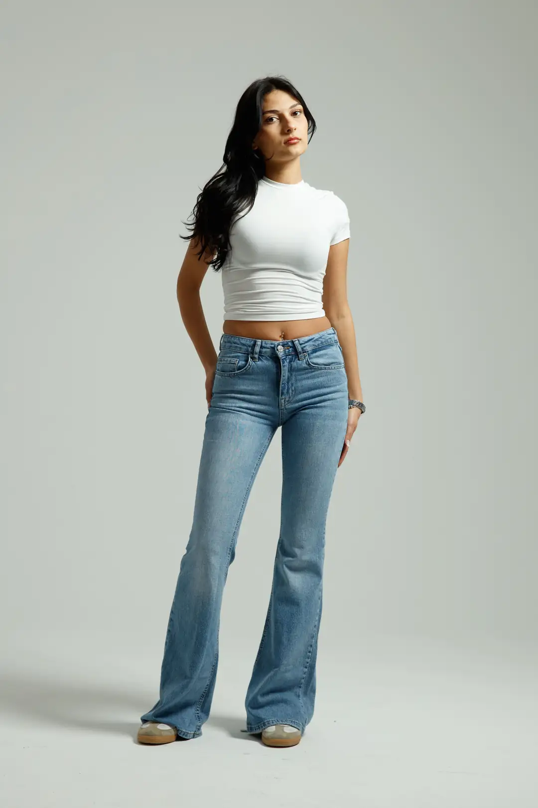 Buz Mavi Flare Jean