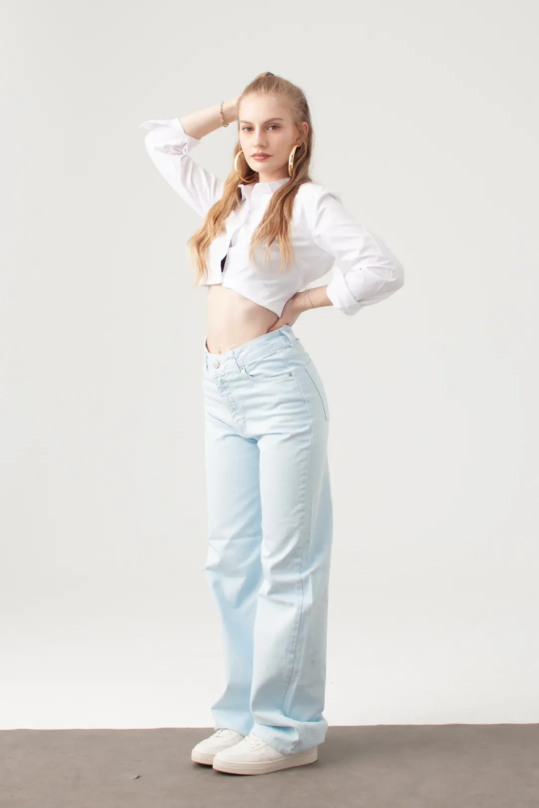 Bebek Mavisi Straight Jean