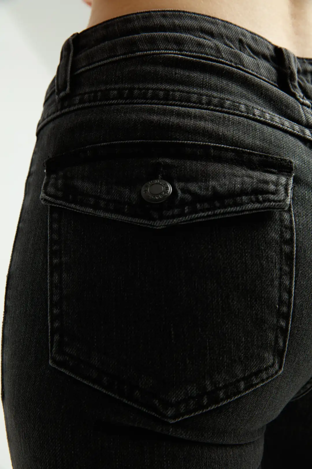 Antrasit Viscon Kumaş Flare Jean