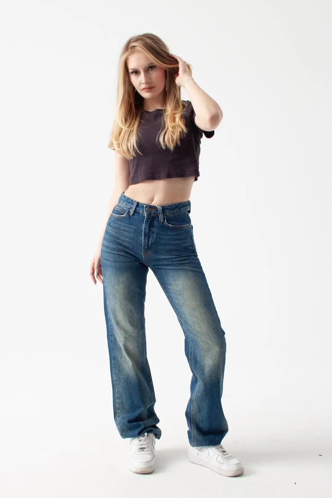90's Vintage Viscon Kumaş Straight Jean