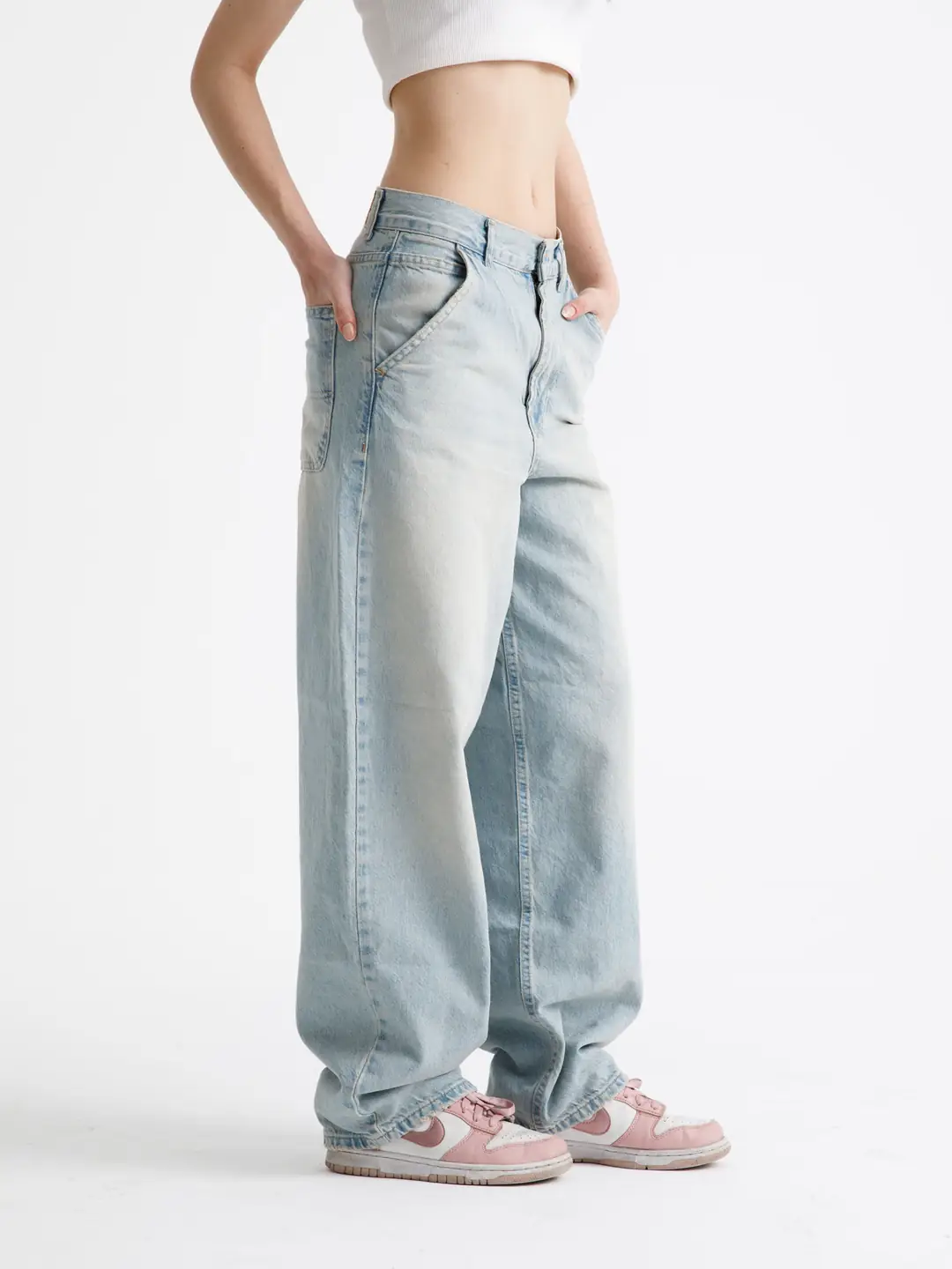 Açık Mavi Tint Skater Jean