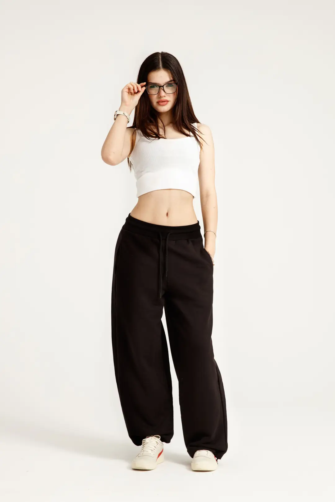 Athlo Ayarlanabilir Paça Barrel Fit Unisex Eşofman Altı