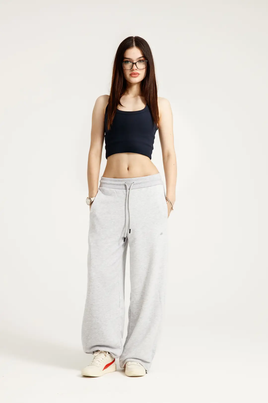 Athlo Ayarlanabilir Paça Barrel Fit Unisex Eşofman Altı