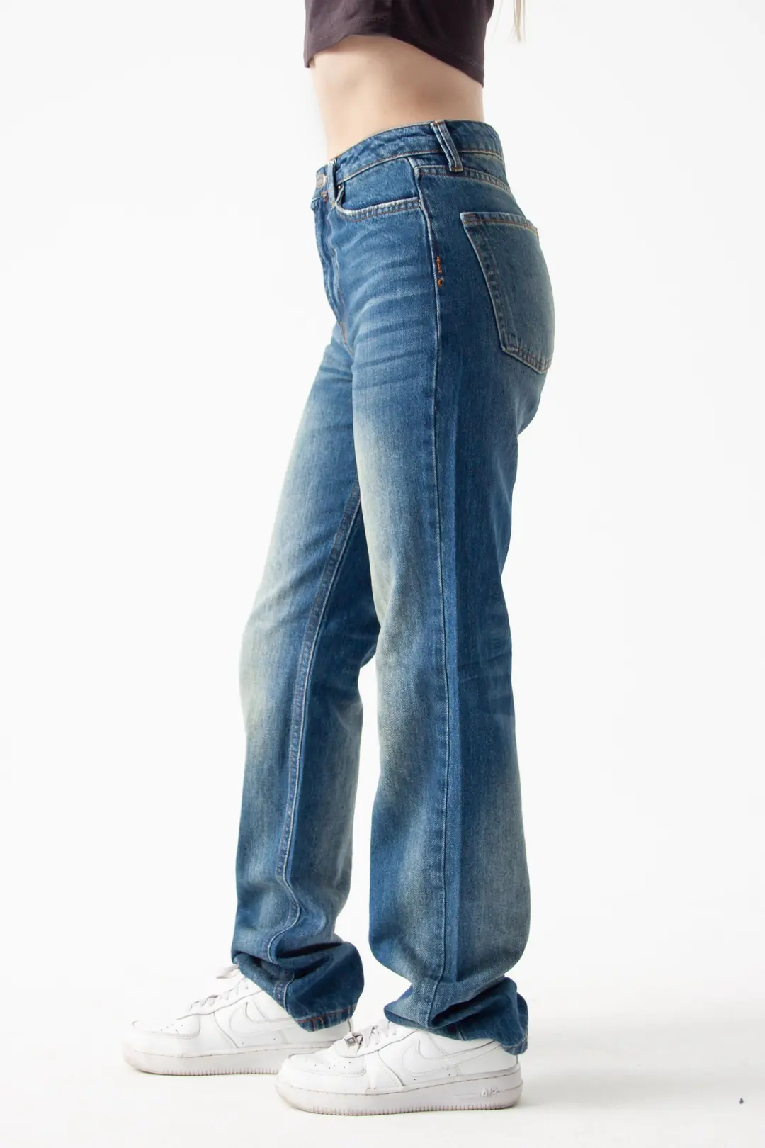 90's Vintage Viscon Kumaş Straight Jean
