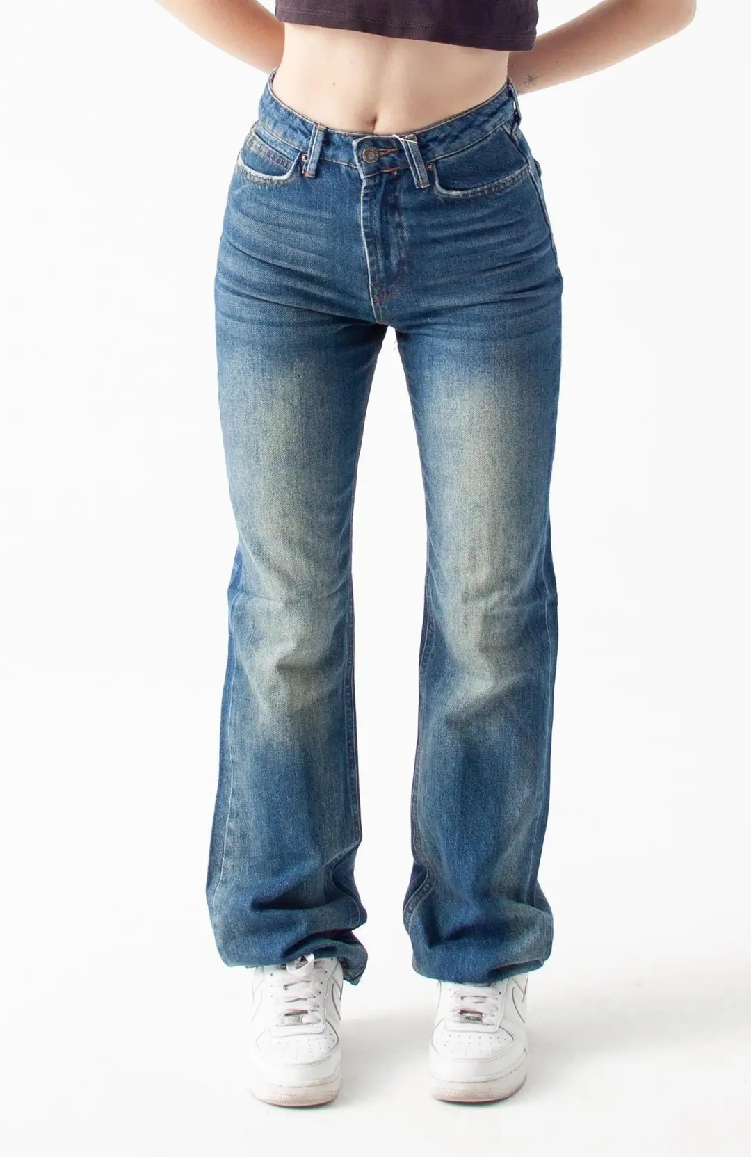 90's Vintage Viscon Kumaş Straight Jean