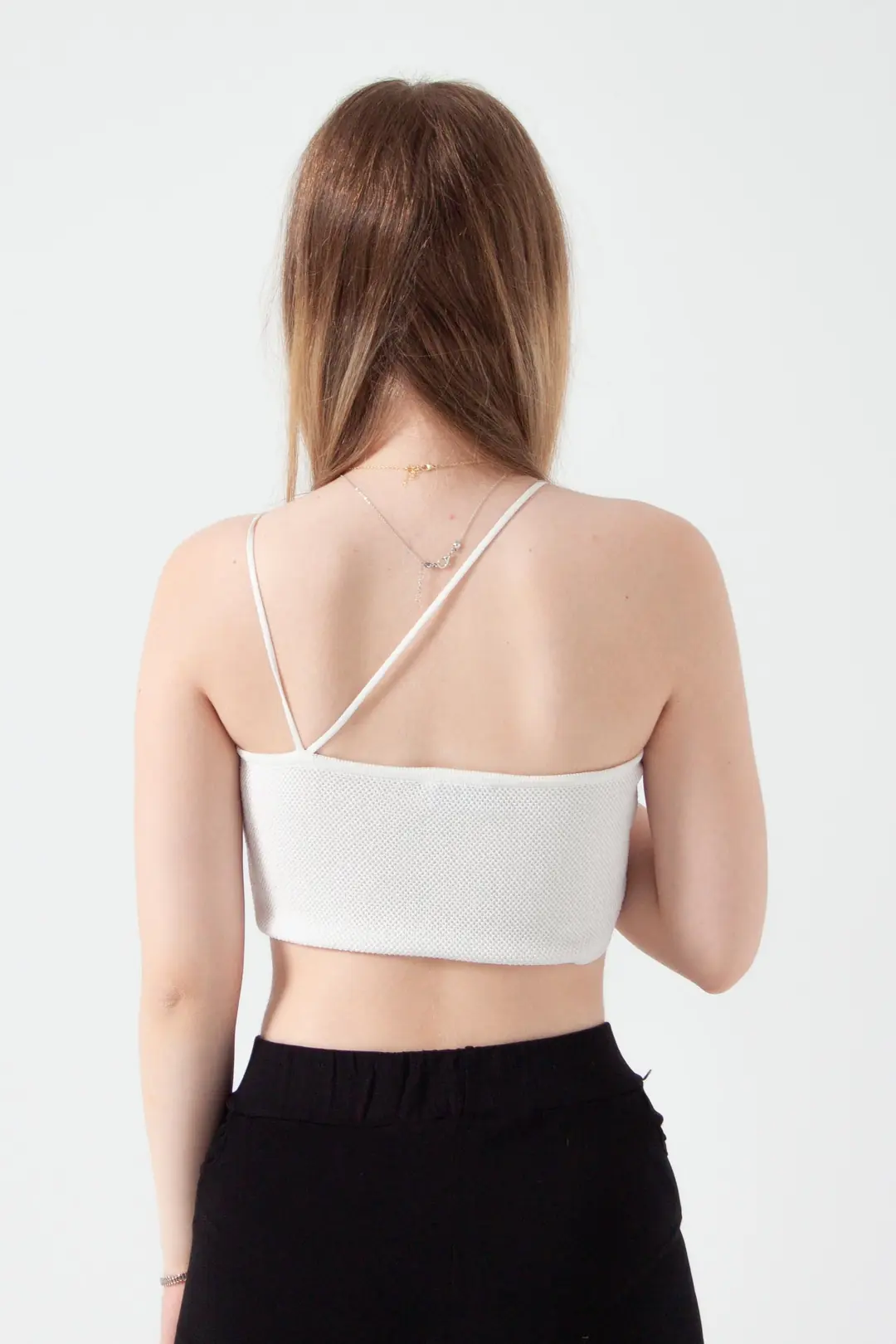 Ekru Askılı Crop