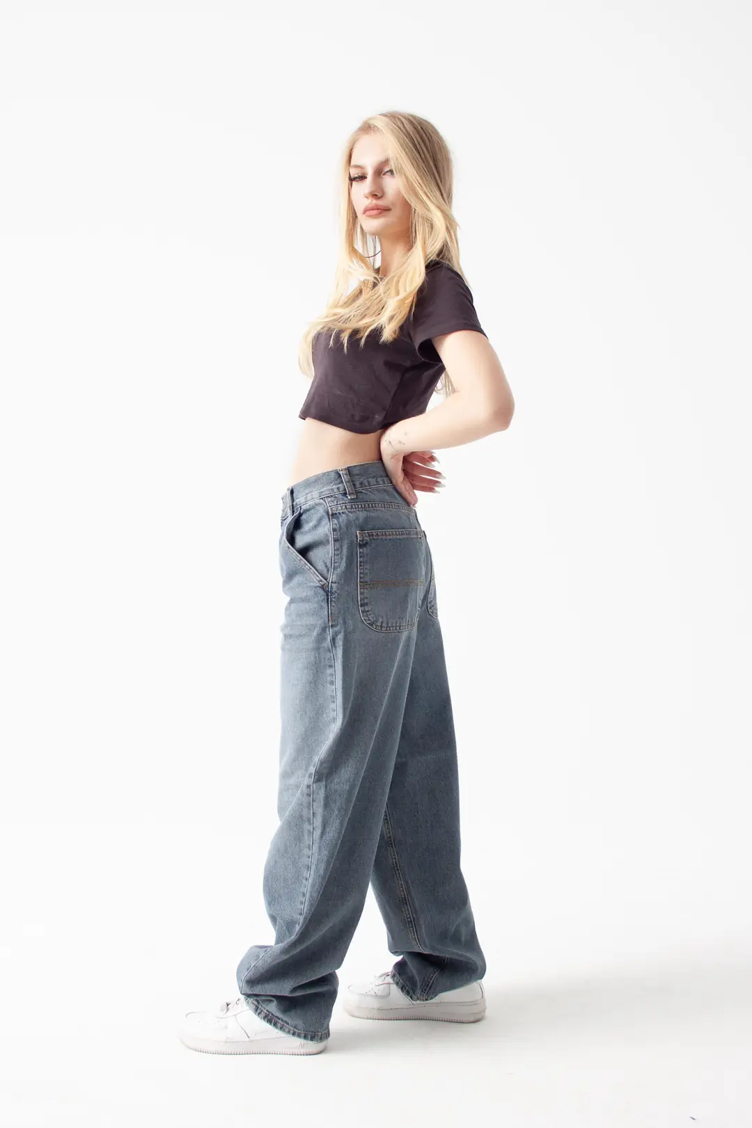 Soluk Mavi Skater Jean