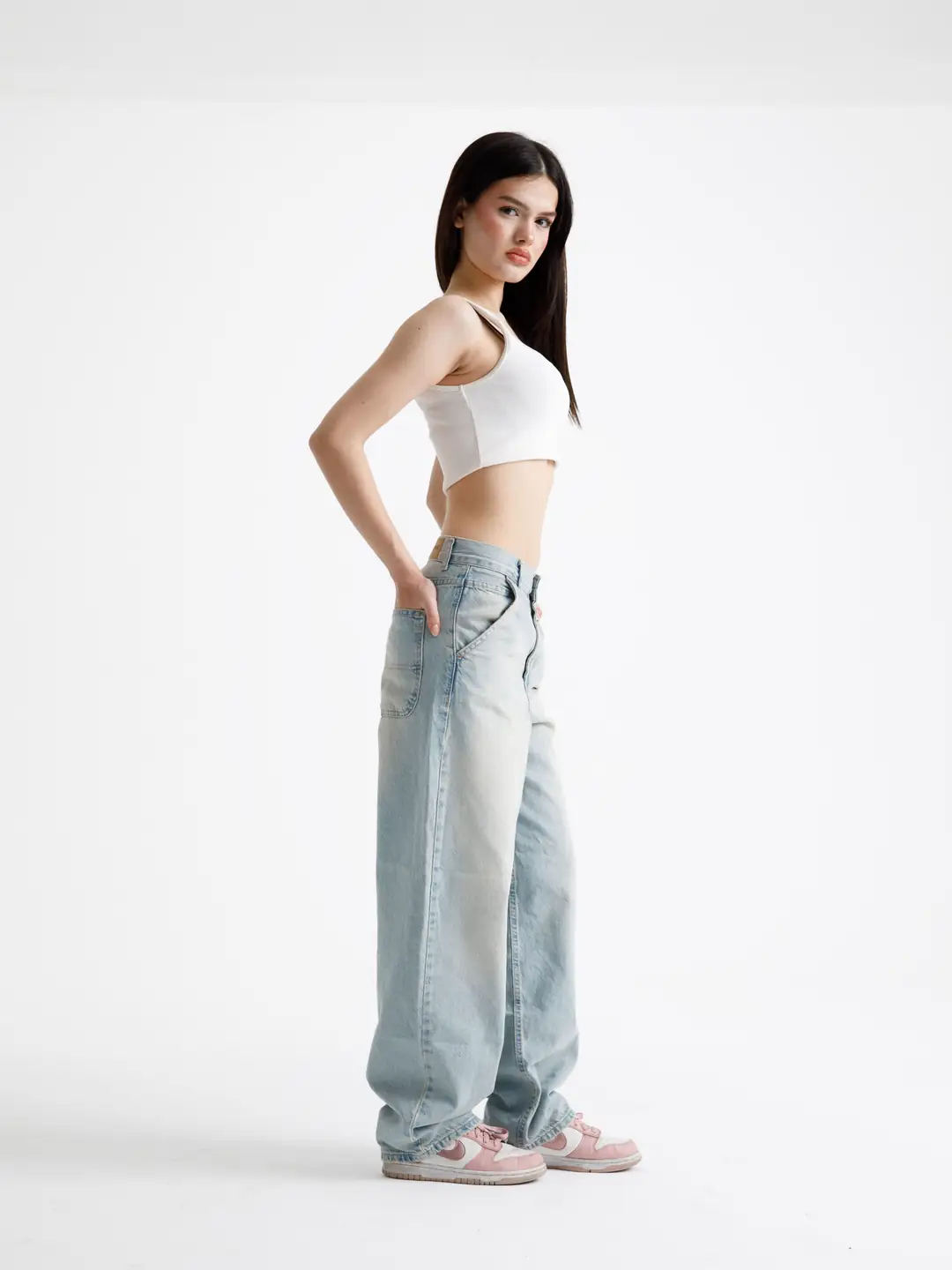 Açık Mavi Tint Skater Jean