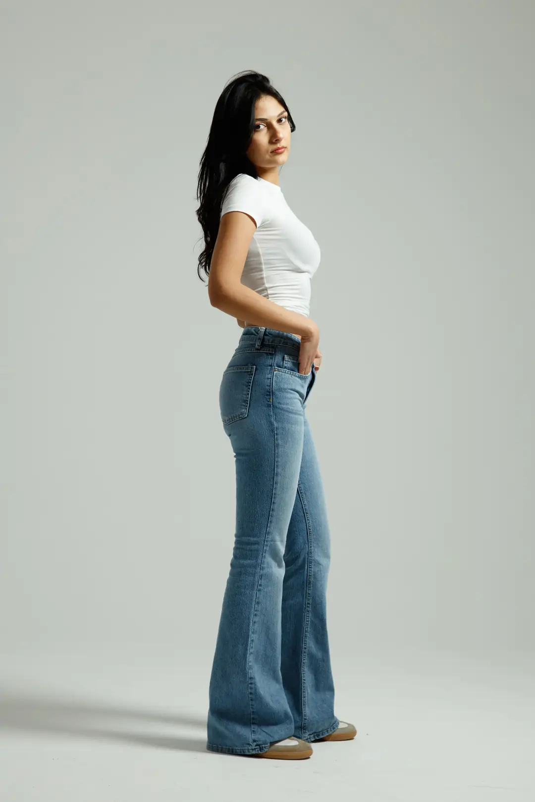 Buz Mavi Flare Jean