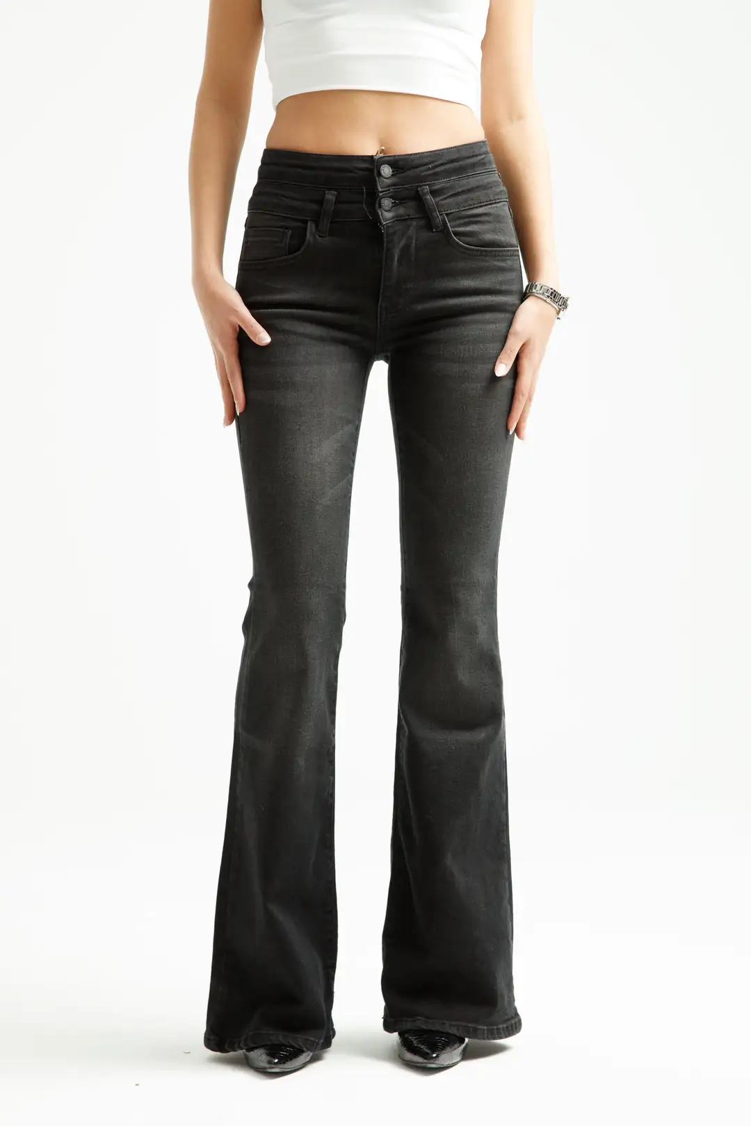 Antrasit Flare Jean